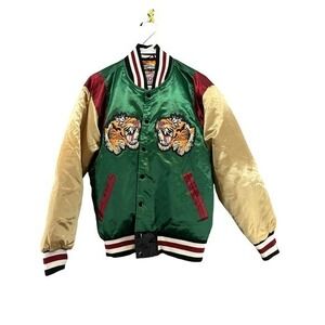 Wu-tang Clan Headgear Classics Green‎ Satin Bomber Jacket Medium